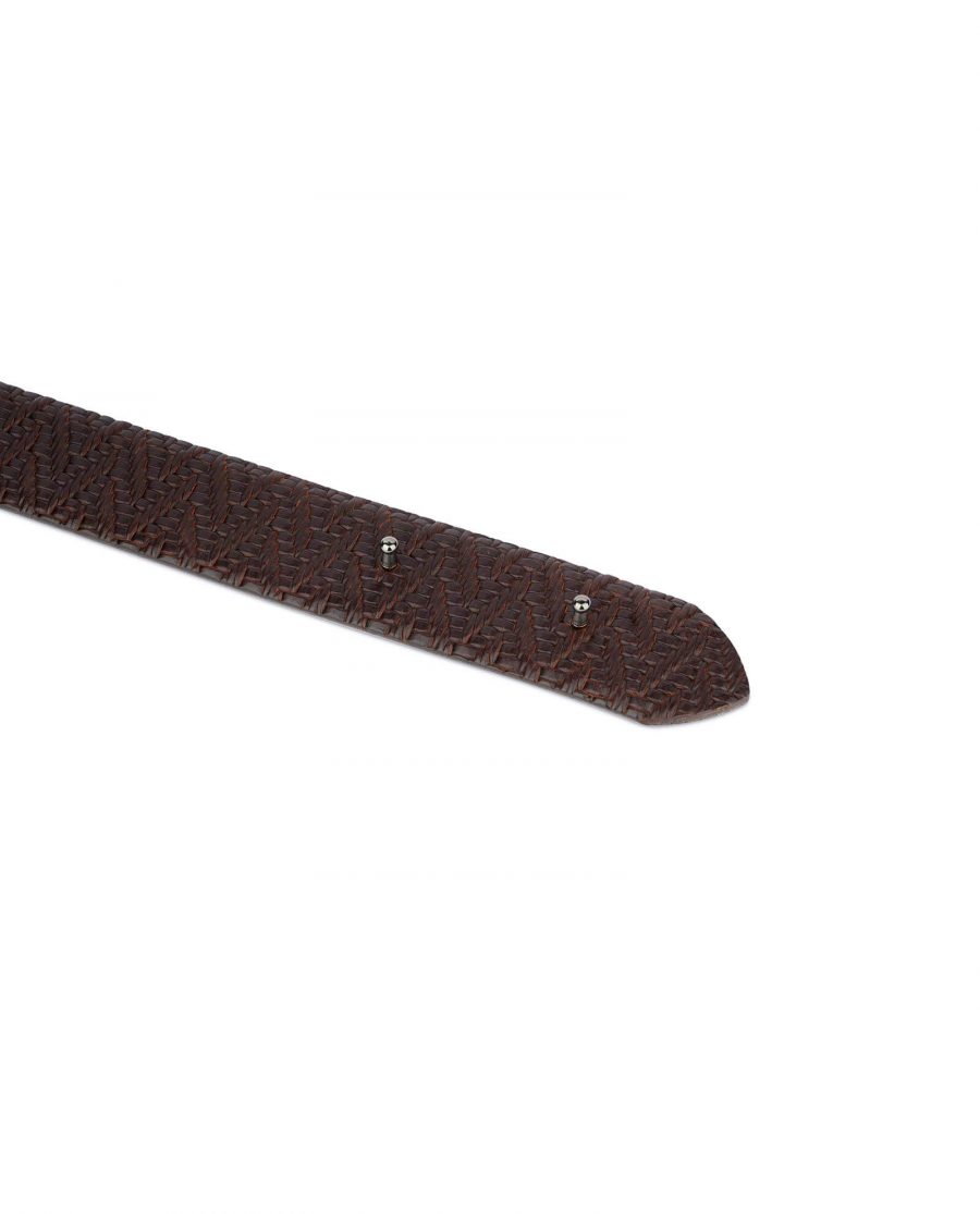 embossed brown mens belt without buckle 35usd 28 40 1