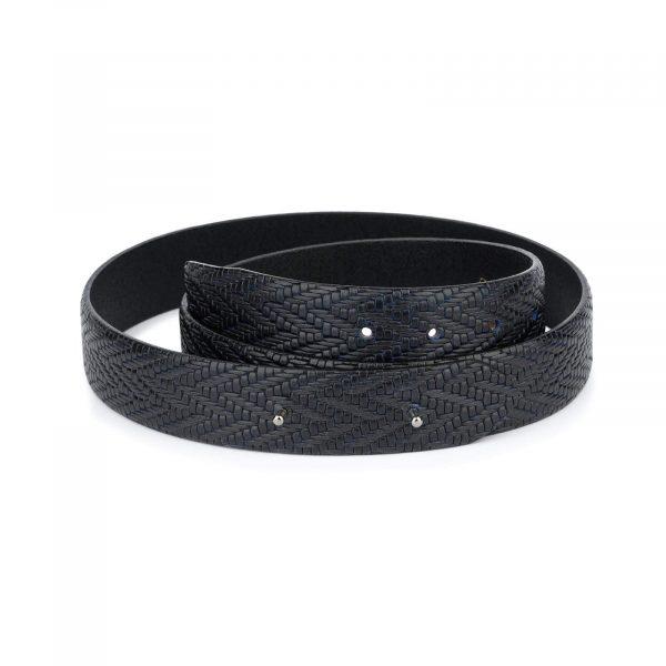 embossed navy blue mens belt without buckle 35usd 28 42 0