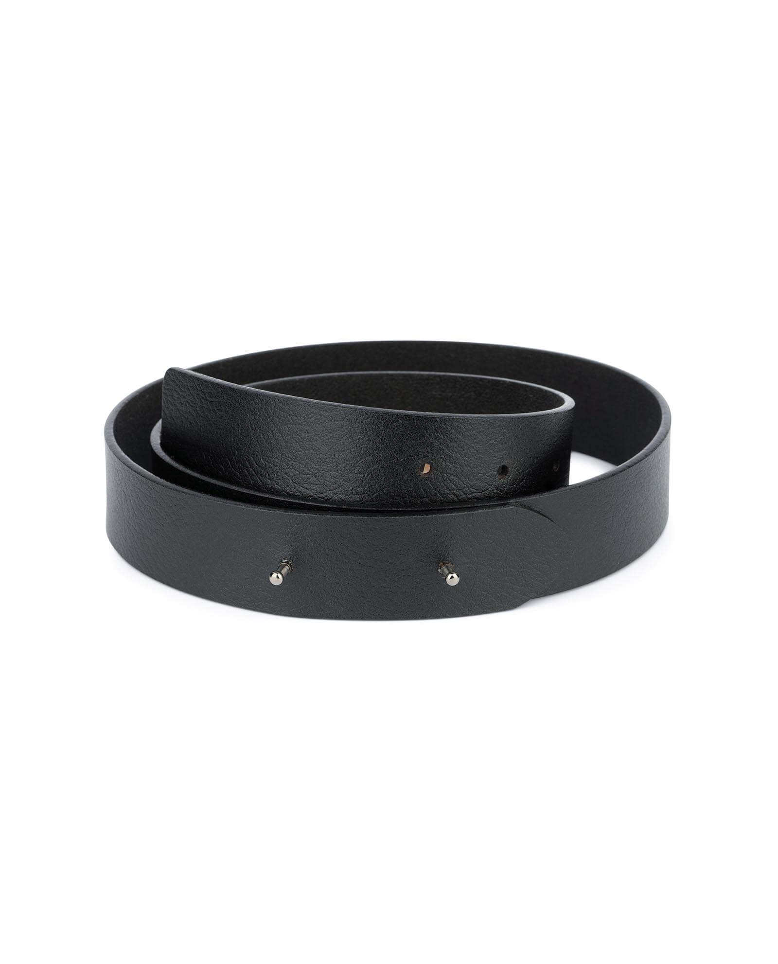 Buy Men's Black Leather Belt Without Buckle | LeatherBeltsOnline.com