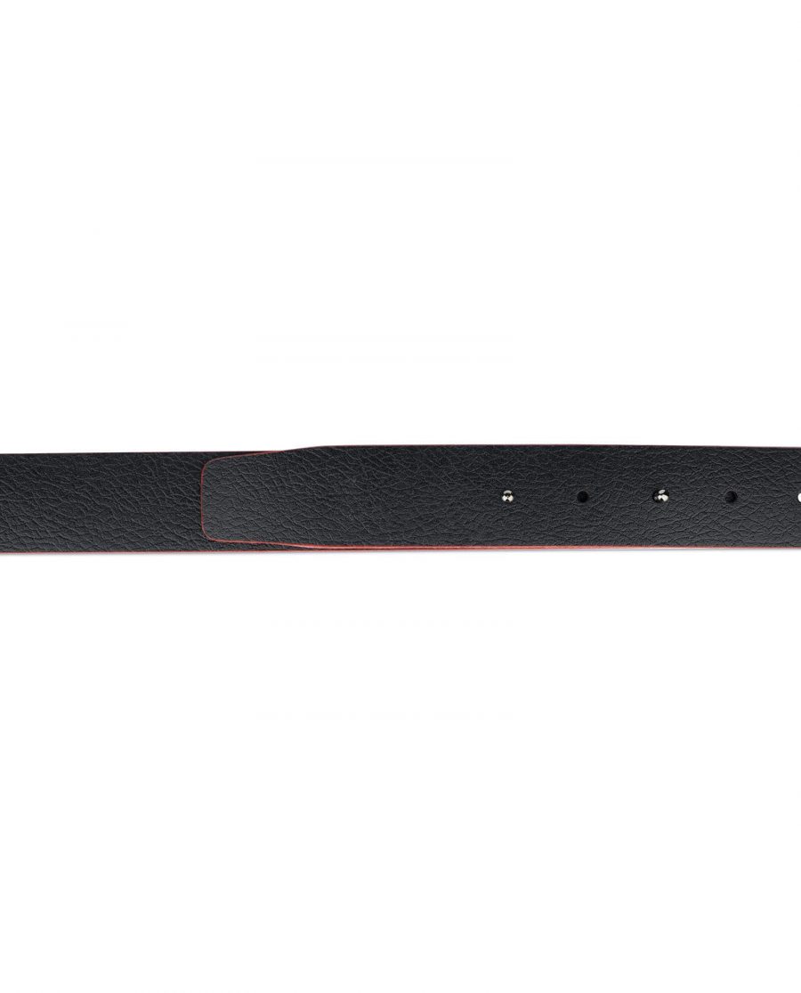 mens black red edge leather belt without buckle 35usd 28 38 2