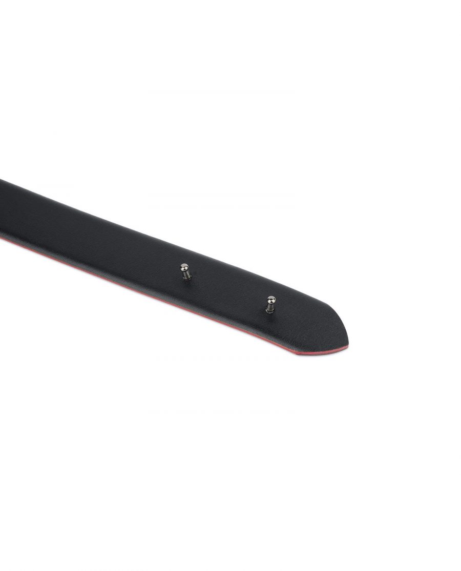 mens black red edge leather belt without buckle 35usd 28 42 4
