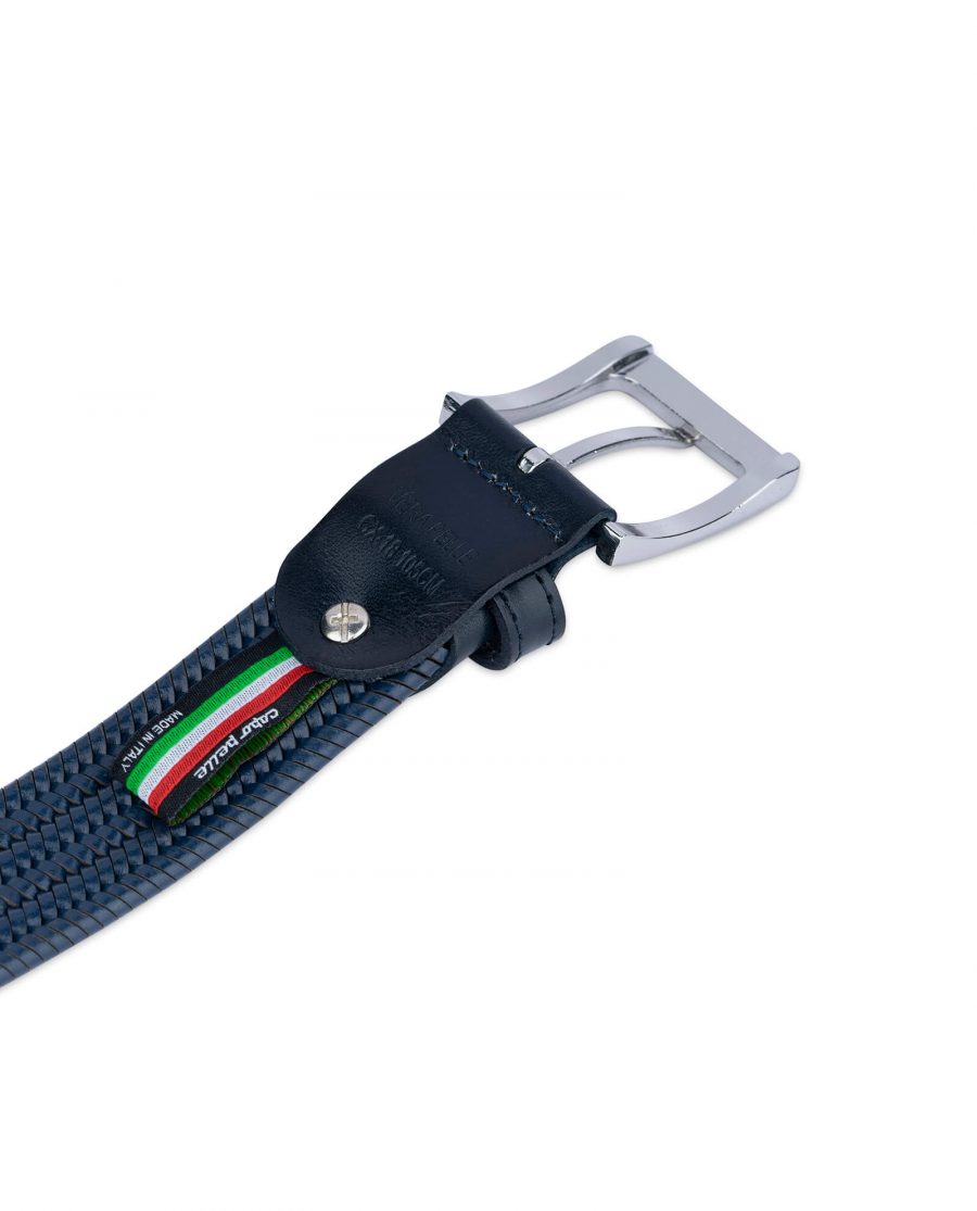 navy blue braided stretch belt for men 35usd 1
