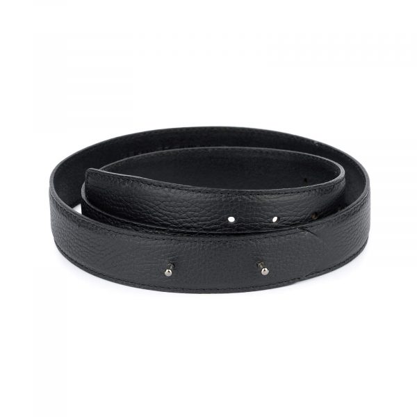 pebbled black leather mens belt without buckle 35usd 28 42 0