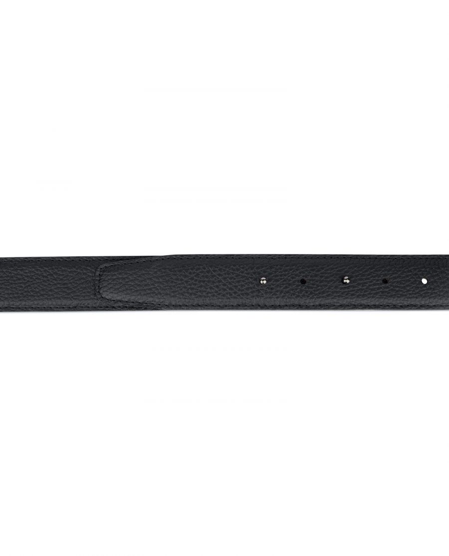 pebbled black leather mens belt without buckle 35usd 28 42 4