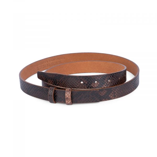 replacement brown snake print belt strap 25 mm 0