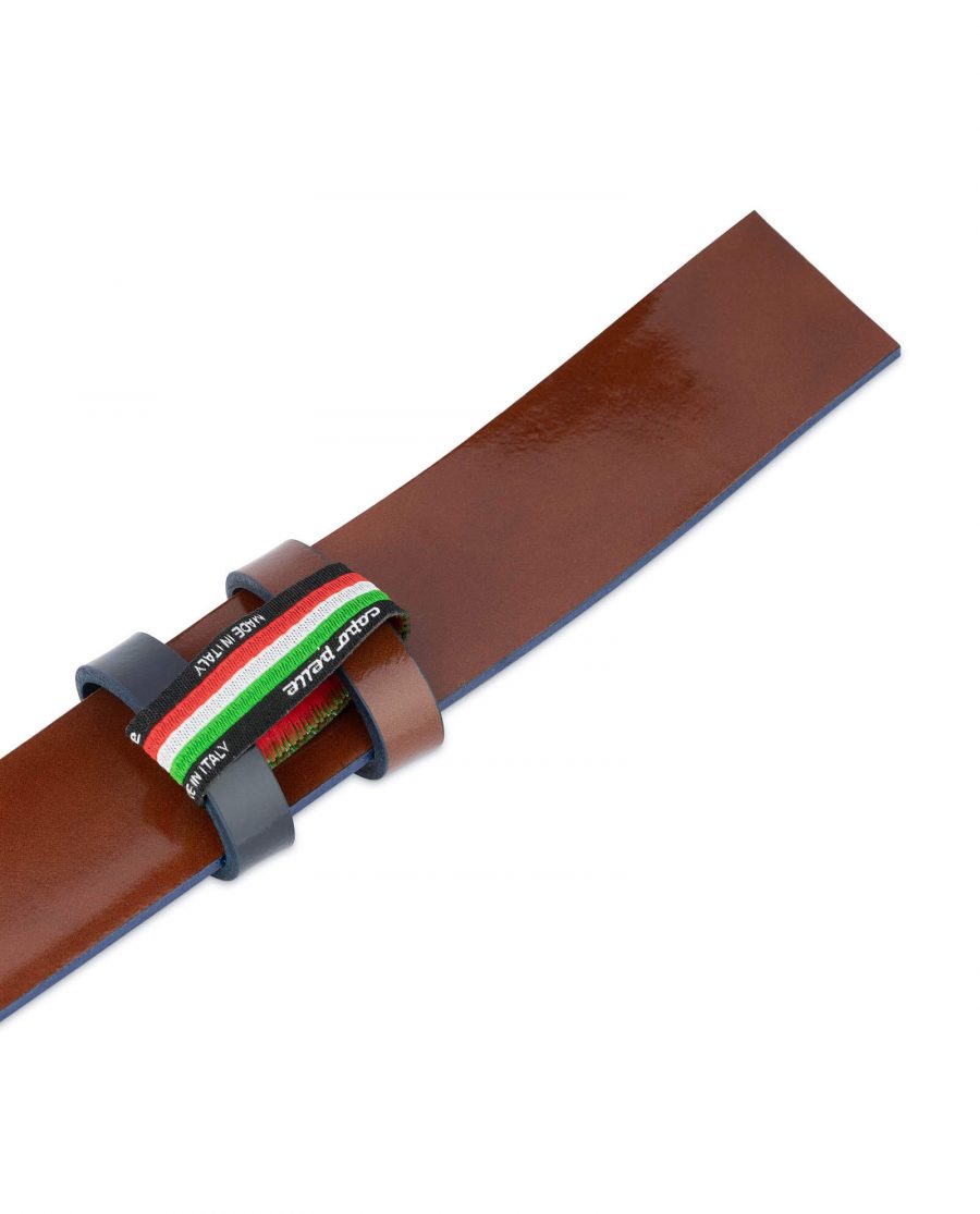 reversible blue brown patent leather belt strap 25usd 28 42 3