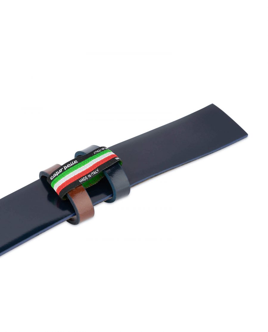 reversible blue brown patent leather belt strap 25usd 28 42 6