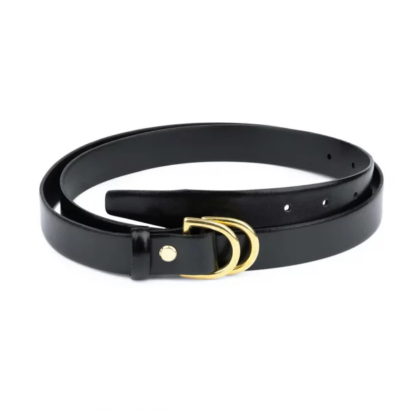 Womens D Ring Belt With Brass Loops 1