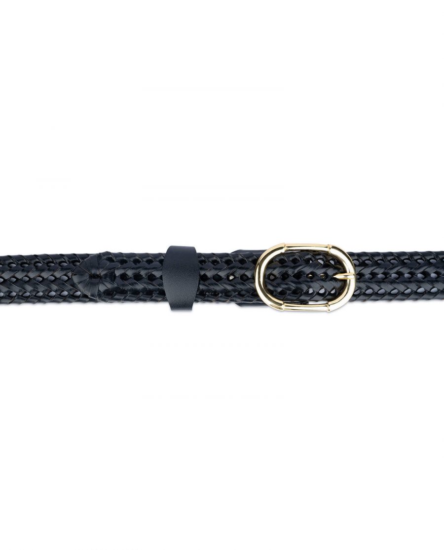 braided black belt with gold buckle 3 5cm 59usd 3
