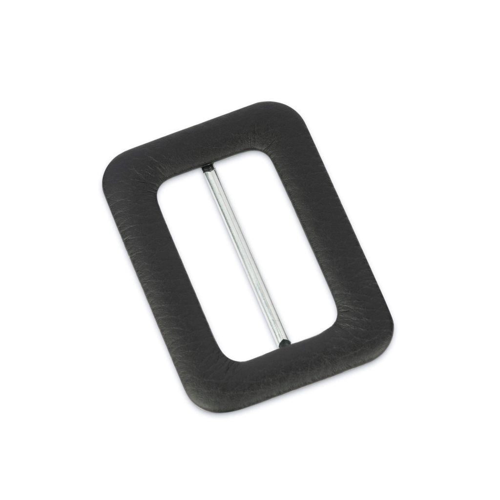 Buy Black Leather Coated Belt Buckle 2 Inch | LeatherBeltsOnline.com