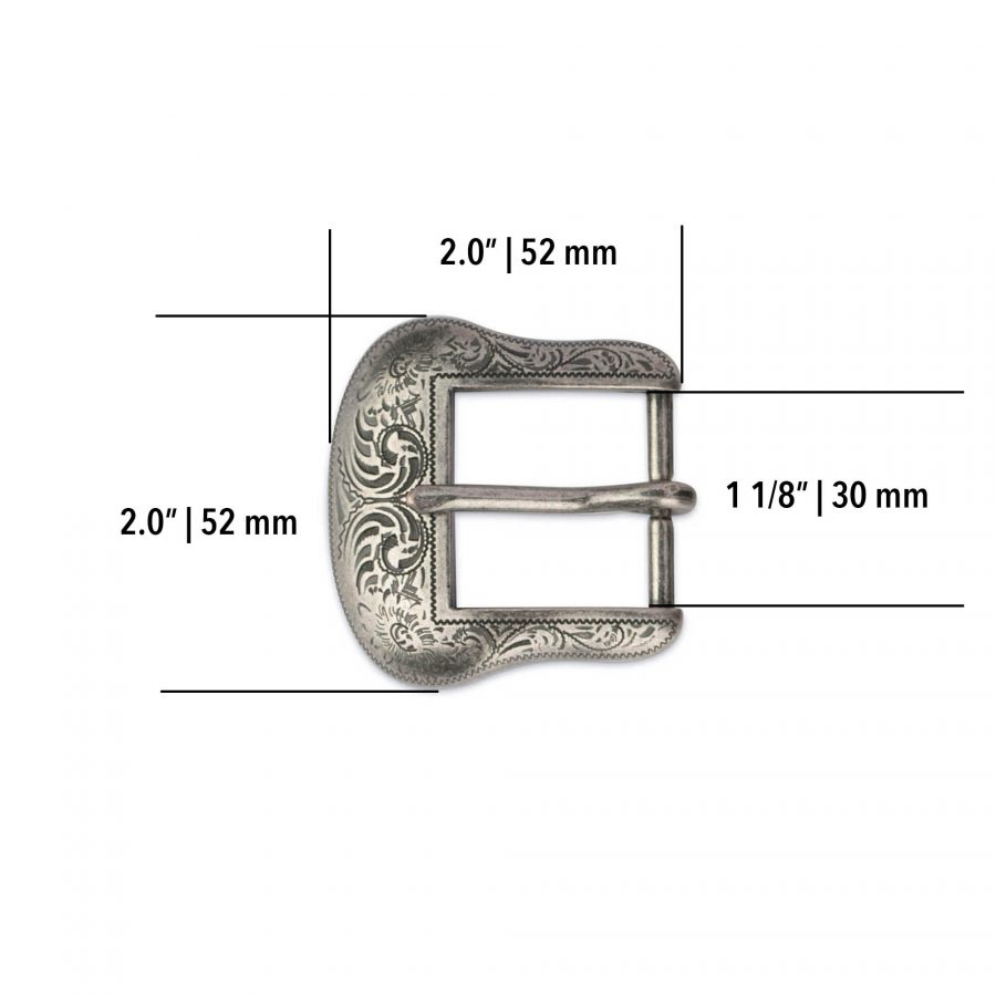 western belt buckle silver 1 1 8 inch 5 1