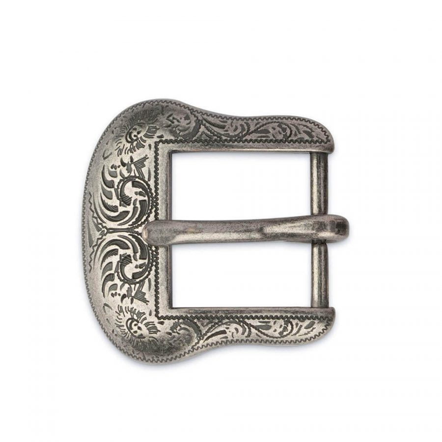 western belt buckle silver 1 inch 2