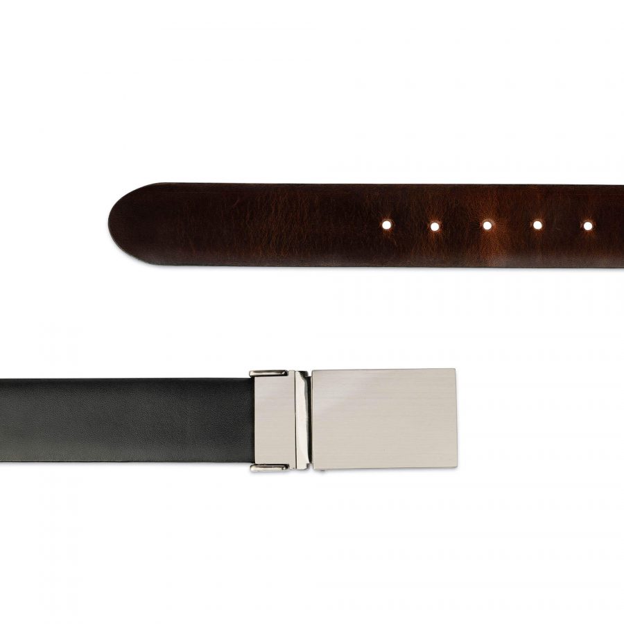 black brown mens reversible belt with plate buckle 28 40 55usd 5
