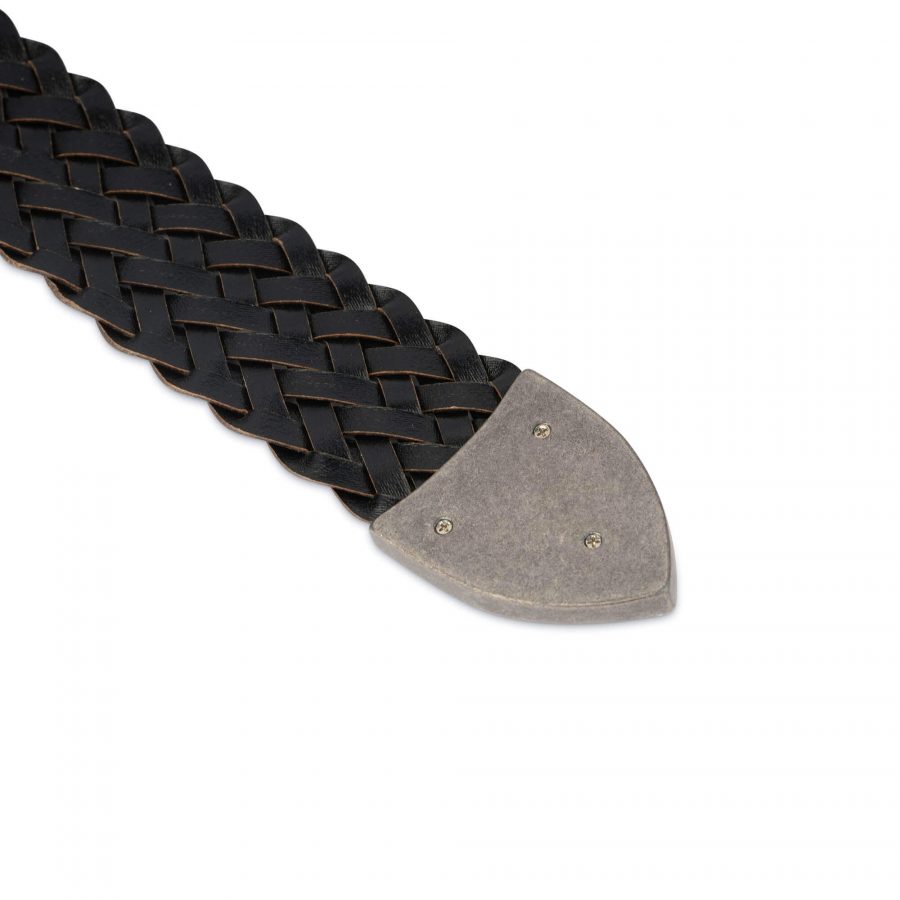 black western braided belt for men silver buckle 28 44 usd75 5
