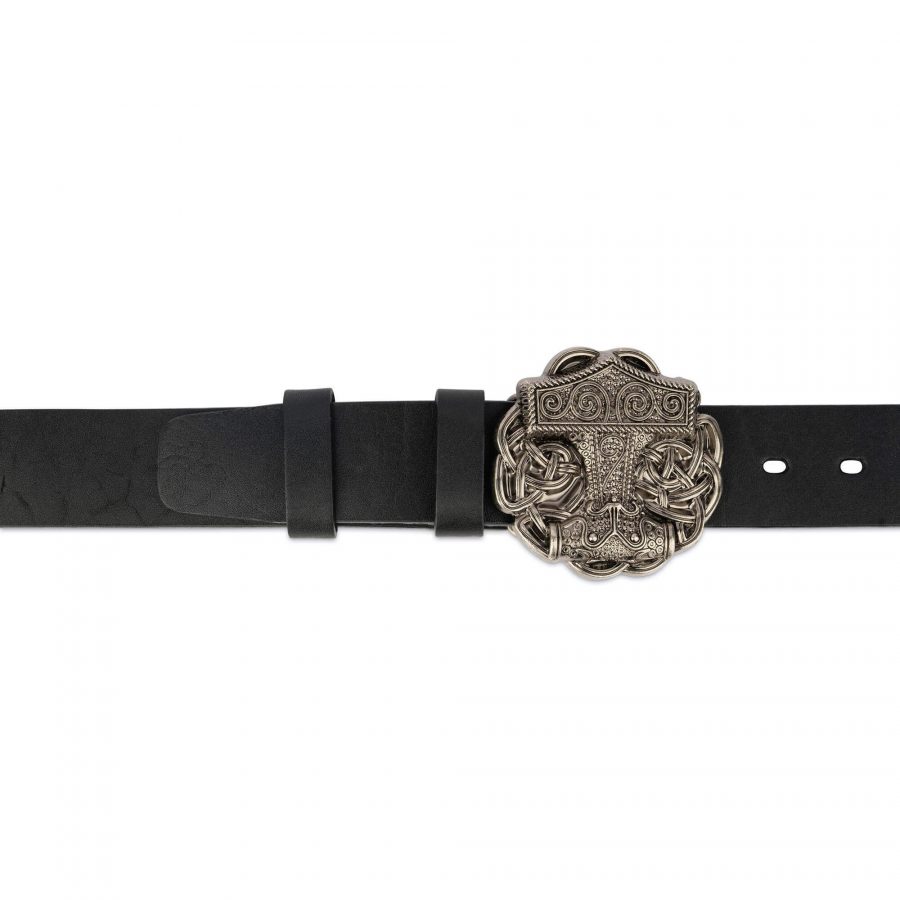full grain leather belt with round viking buckle 28 44 65usd 2