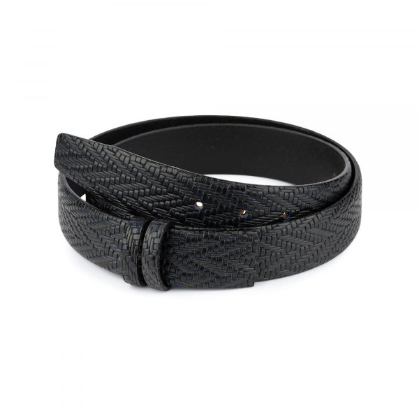 luxury leather belt strap for buckle black blue sz28 40 usd65 1