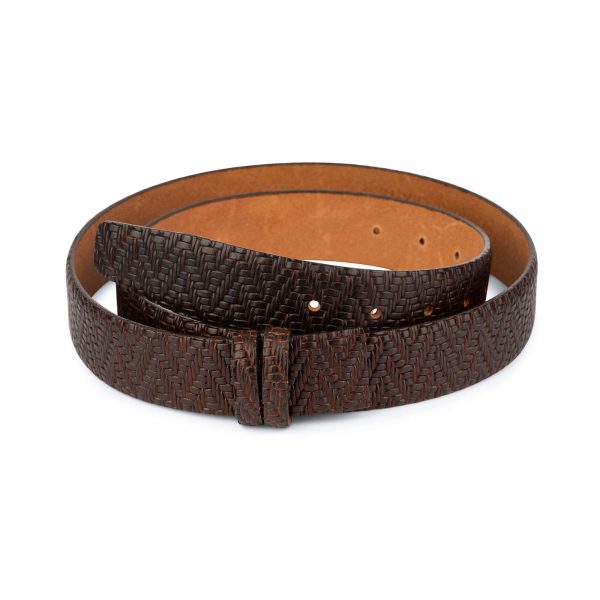 luxury leather belt strap for buckle brown orange sz28 38 65usd 1