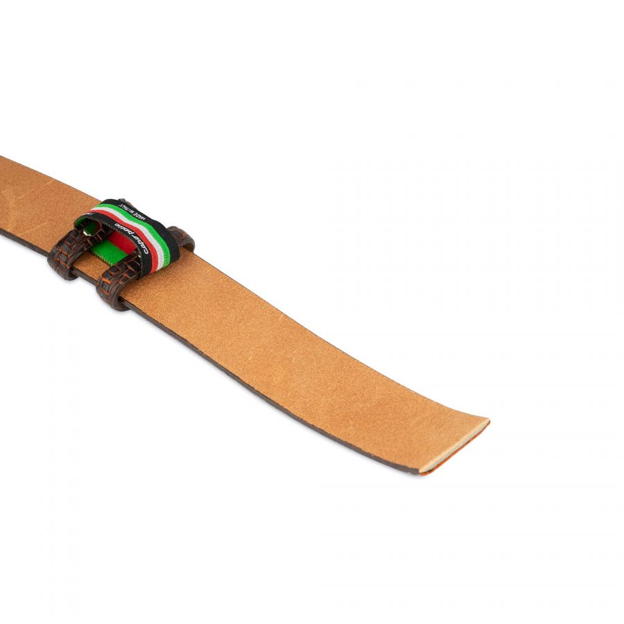 luxury leather belt strap for buckle brown orange sz28 38 65usd 3