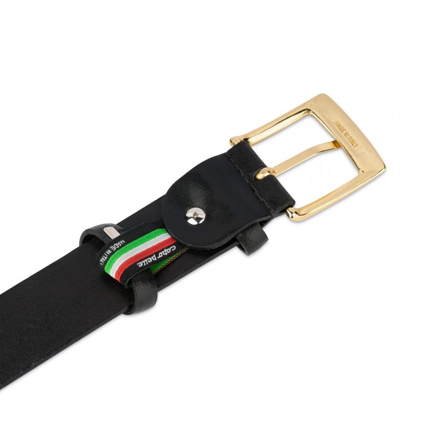 mens black belt with gold buckle genuine leather 35 mm 28 40 55usd 4