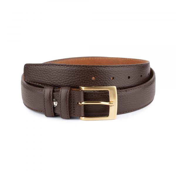 mens brown belt with gold buckle 28 42 75usd 1