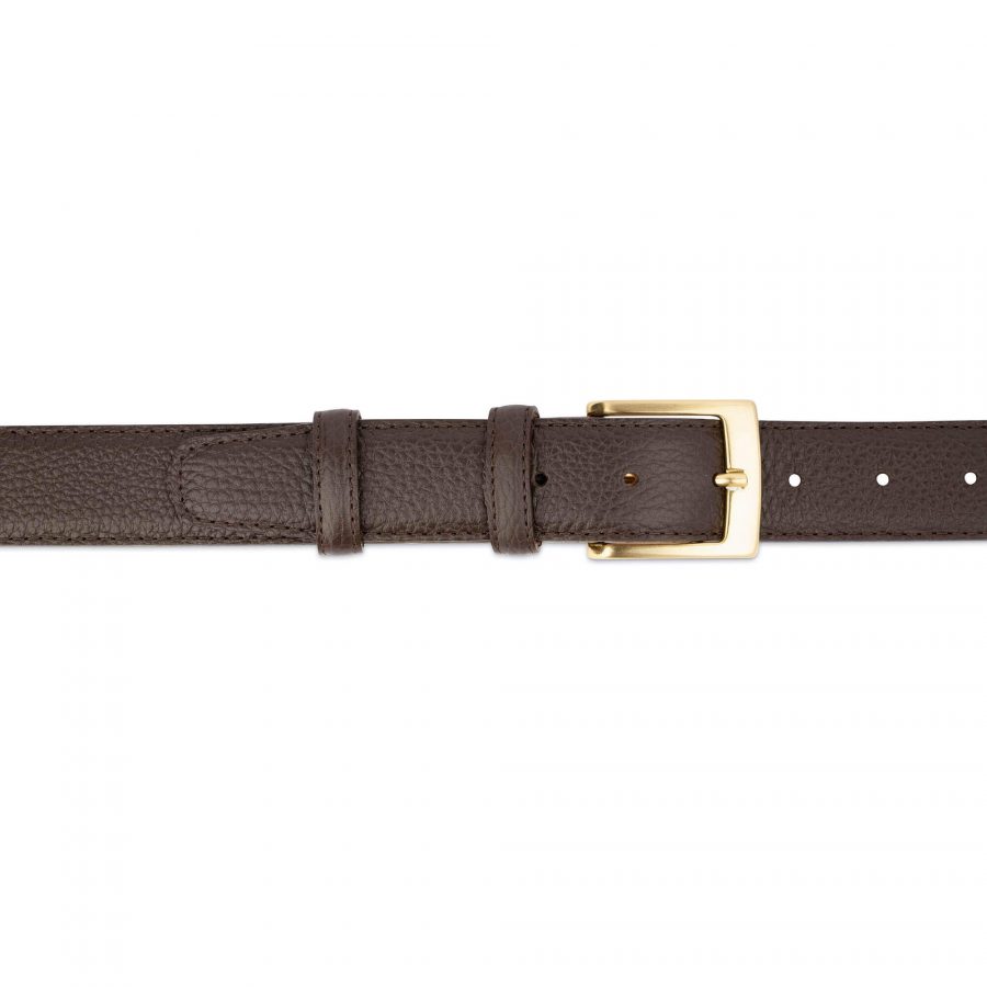 mens brown belt with gold buckle 28 42 75usd 2