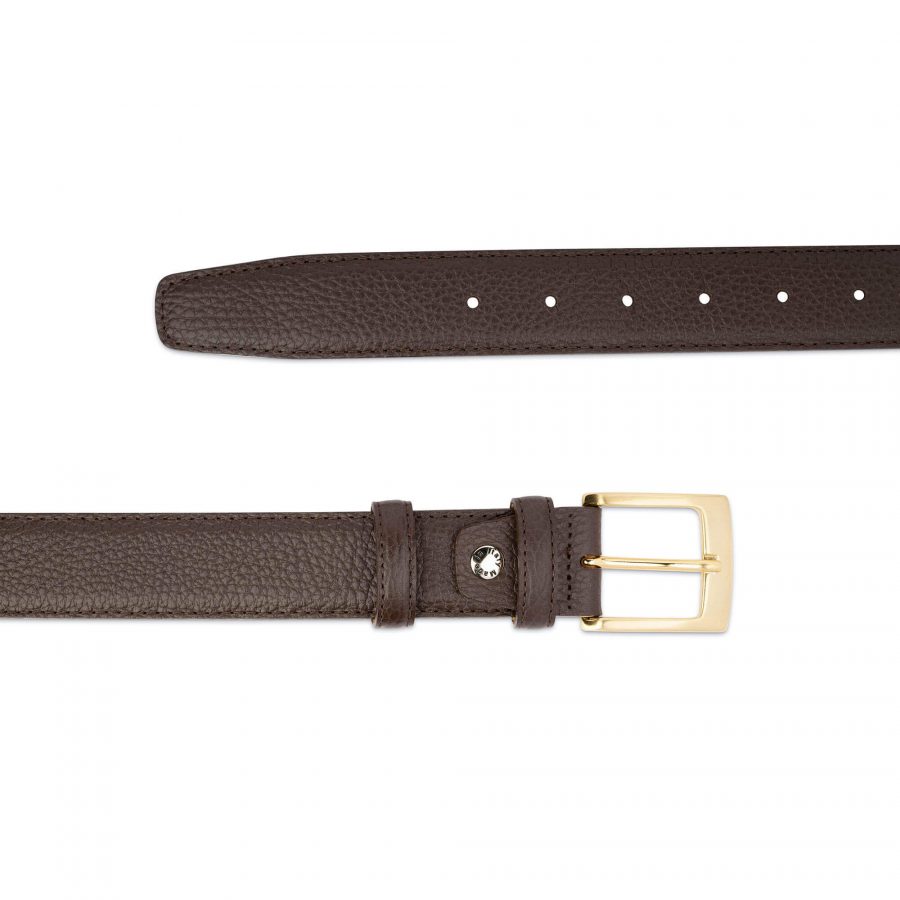 mens brown belt with gold buckle 28 42 75usd 3