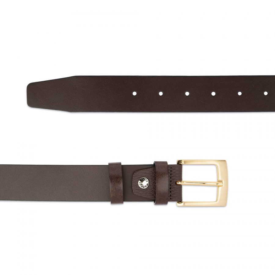 mens brown belt with gold buckle 75usd 3