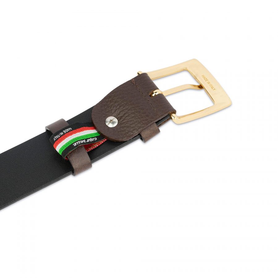 mens brown belt with gold buckle 75usd 4
