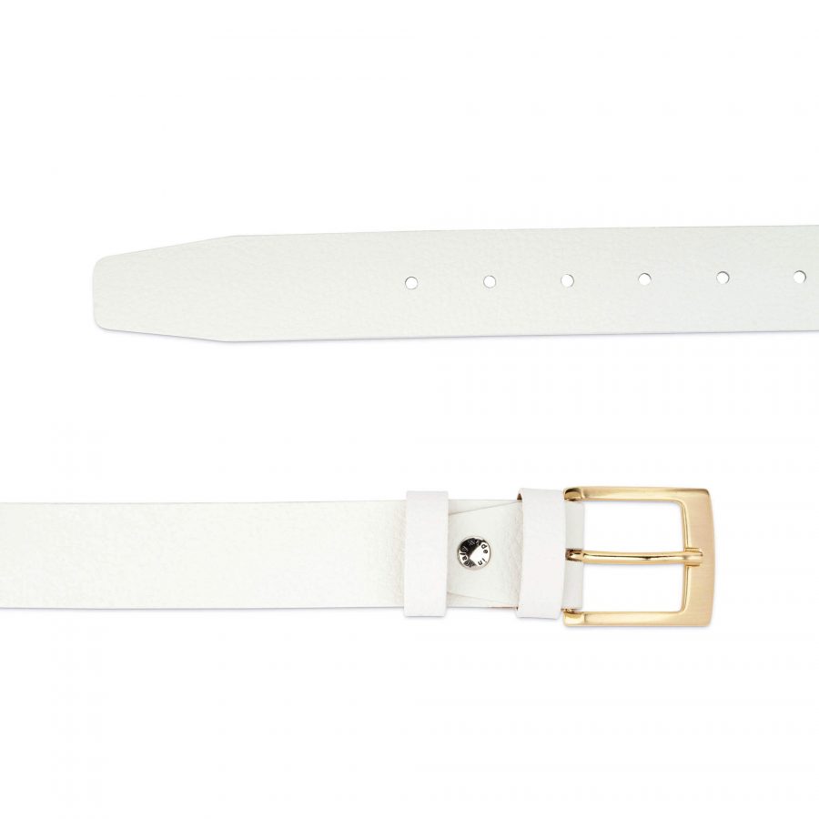 mens white belt with gold buckle 75usd 4