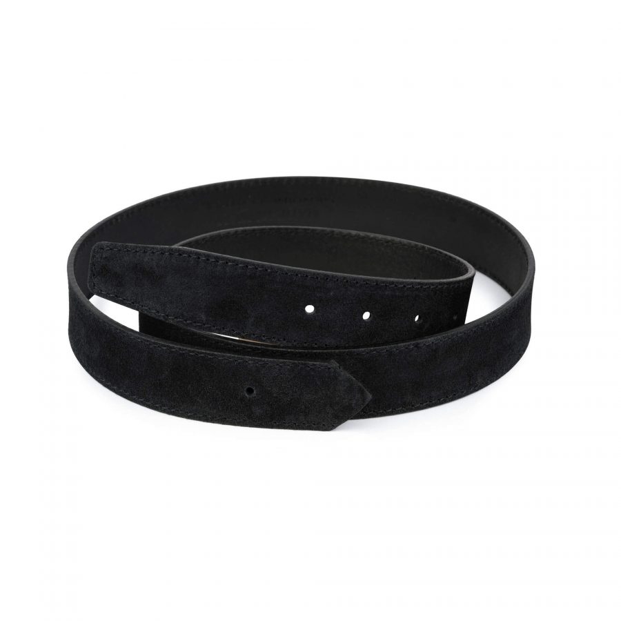 replacement black suede leather belt strap for buckle 35 mm 28 42 usd49 1