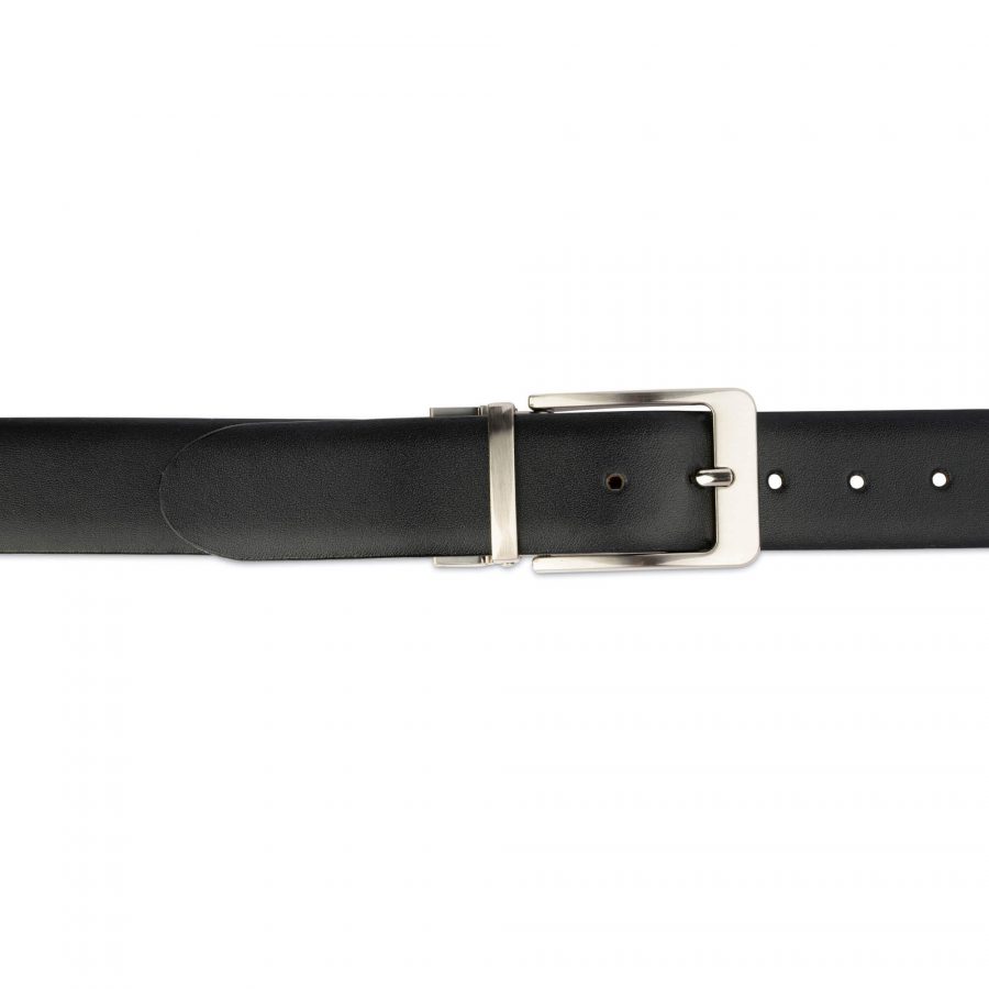 reversible mens belt with silver buckle black brown 3 5 cm 28 40 45usd 2