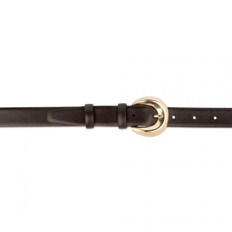 womans brown belt with gold buckle 28 42 55usd 2