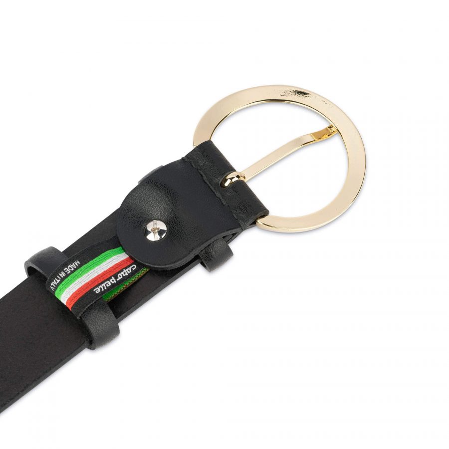 womens black belt with gold buckle 35 mm circle 28 40 65usd 4