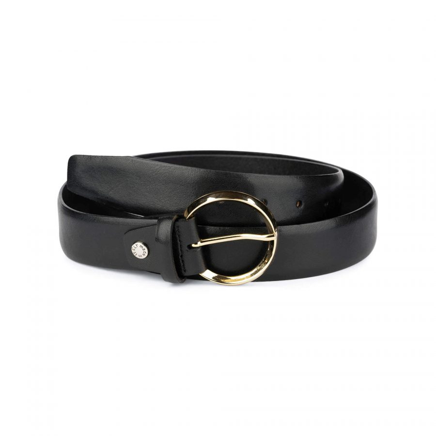 womens black belt with gold round buckle 28 40 65usd 1