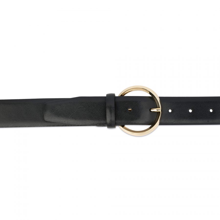 womens black belt with gold round buckle 28 40 65usd 2