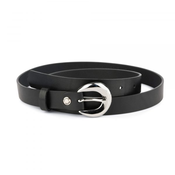 womens black belt with silver buckle 28 40 49usd 1