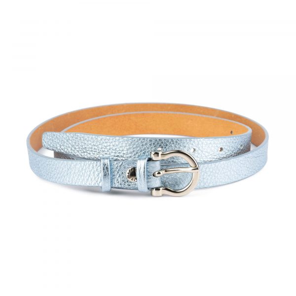 womens blue silver belt with horse shoe buckle 28 36 65usd 1
