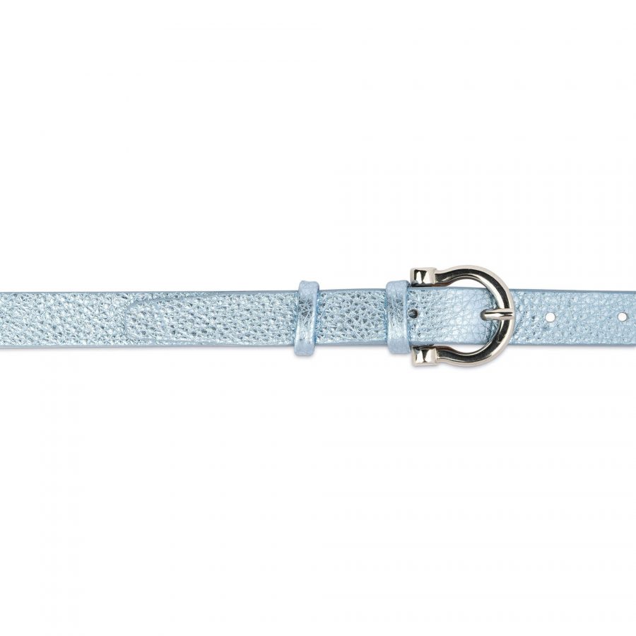 womens blue silver belt with horse shoe buckle 28 36 65usd 2