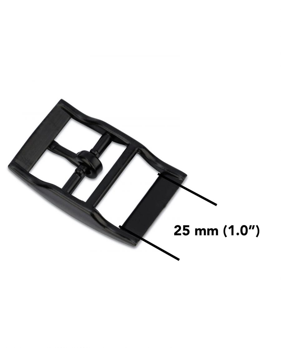 Black Center Bar Belt Buckle 25 mm 2