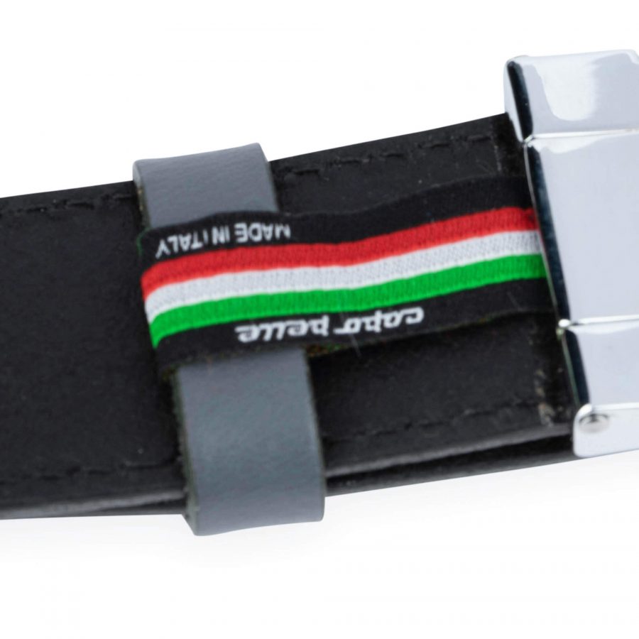 Gray Mens Ratchet Belt With Silver Buckle 7