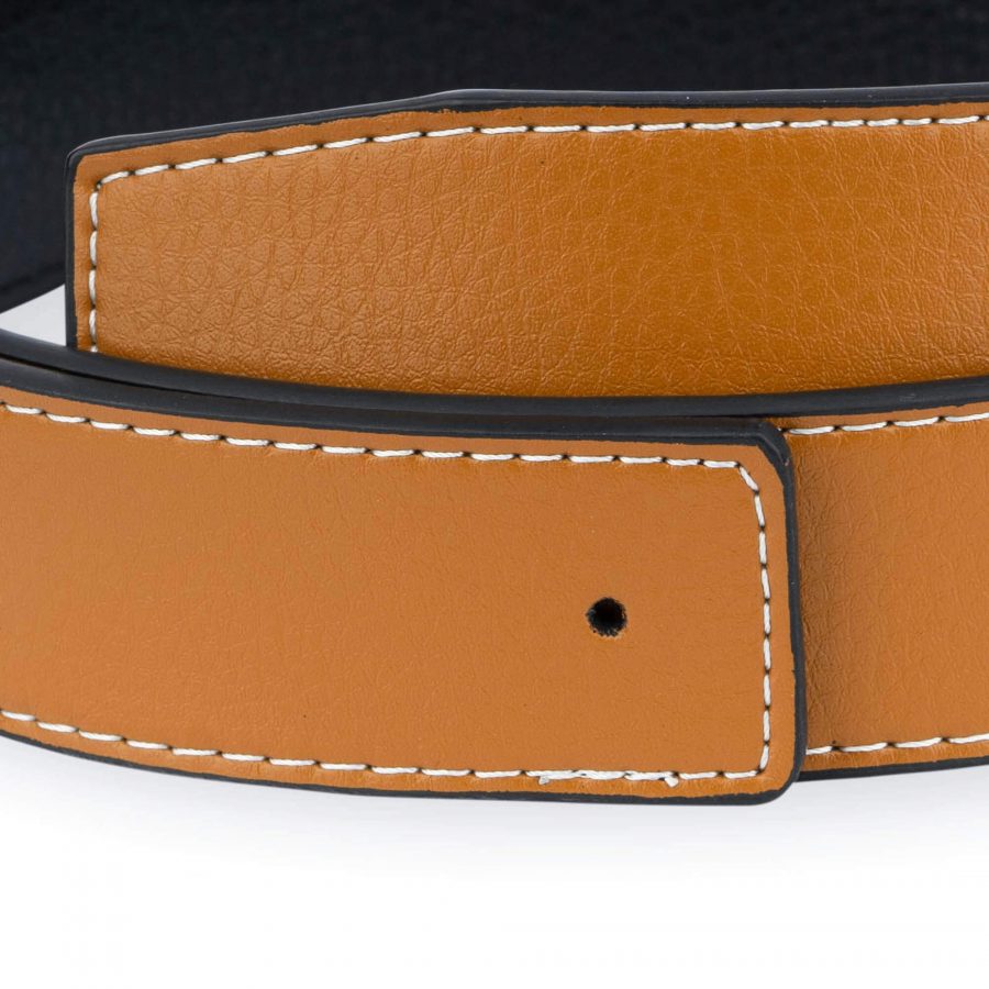 Tan H Belt Strap Reversible Vegan Leather 38 Mm 3