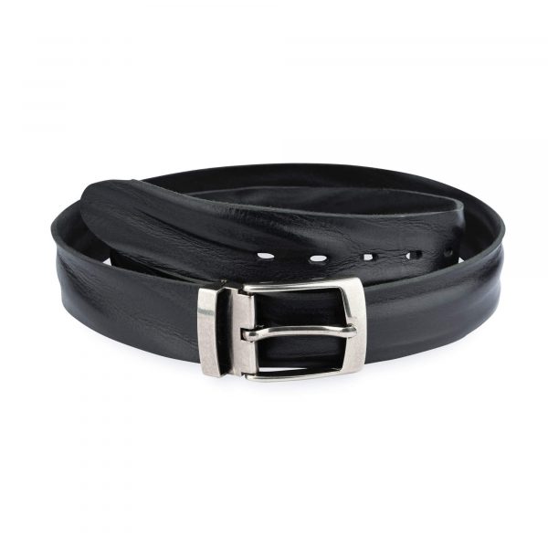 Wide Big And Tall Belt For Men Black Full Grain Leather 1