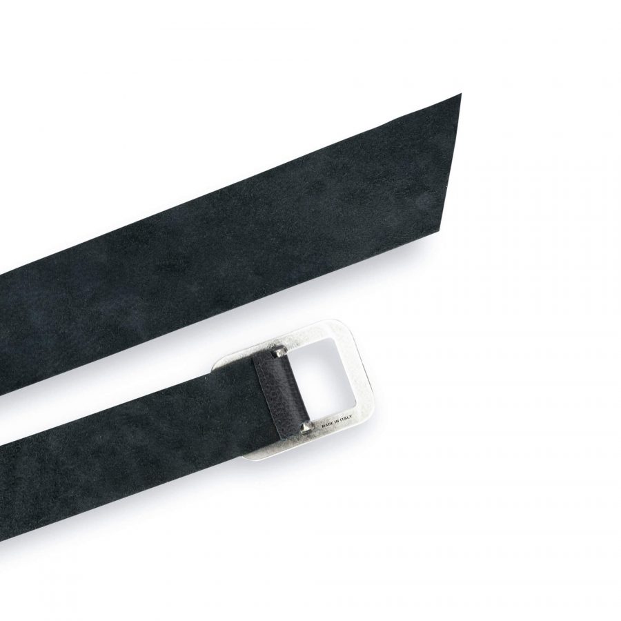 womens black belt with silver buckle