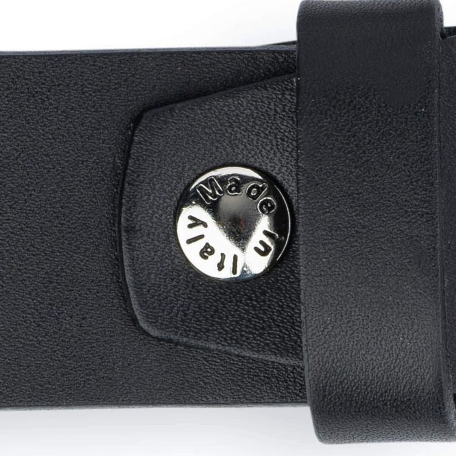 black leather belt with white hearts 2