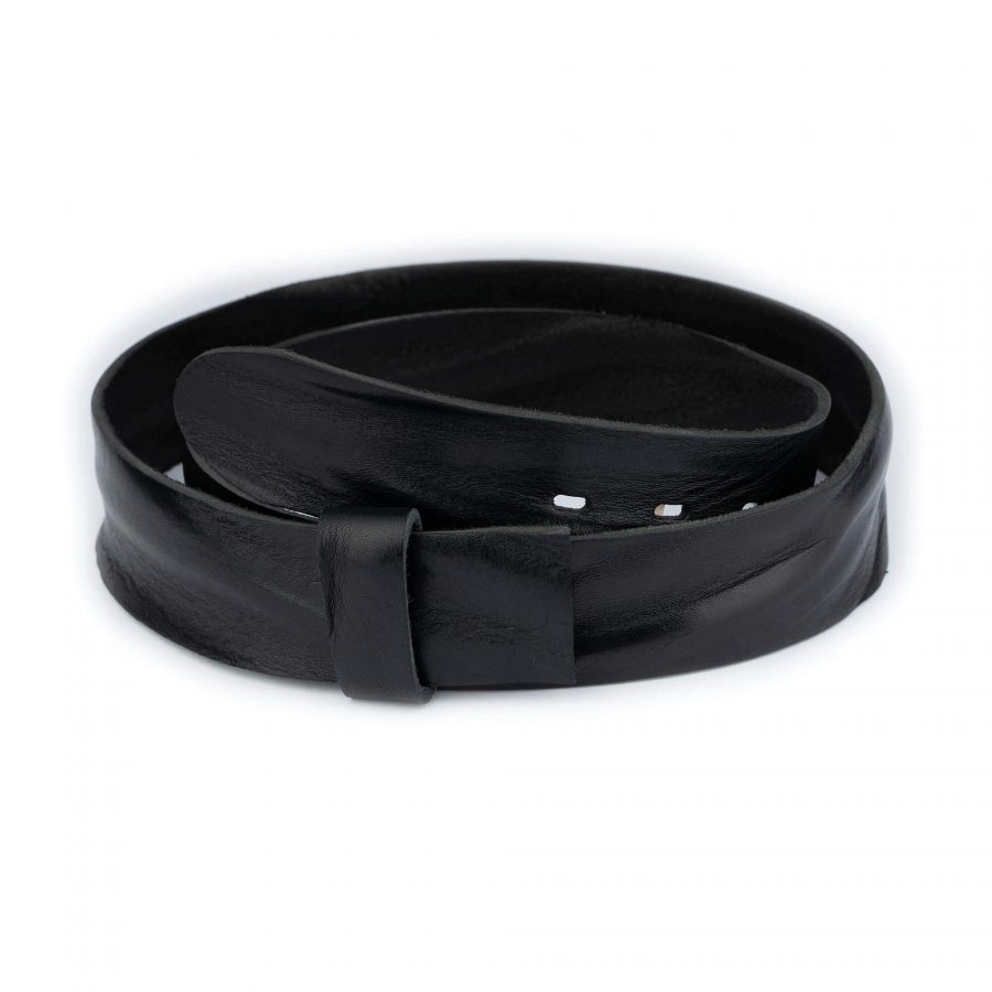 black full grain leather belt strap 40 mm replacement 1