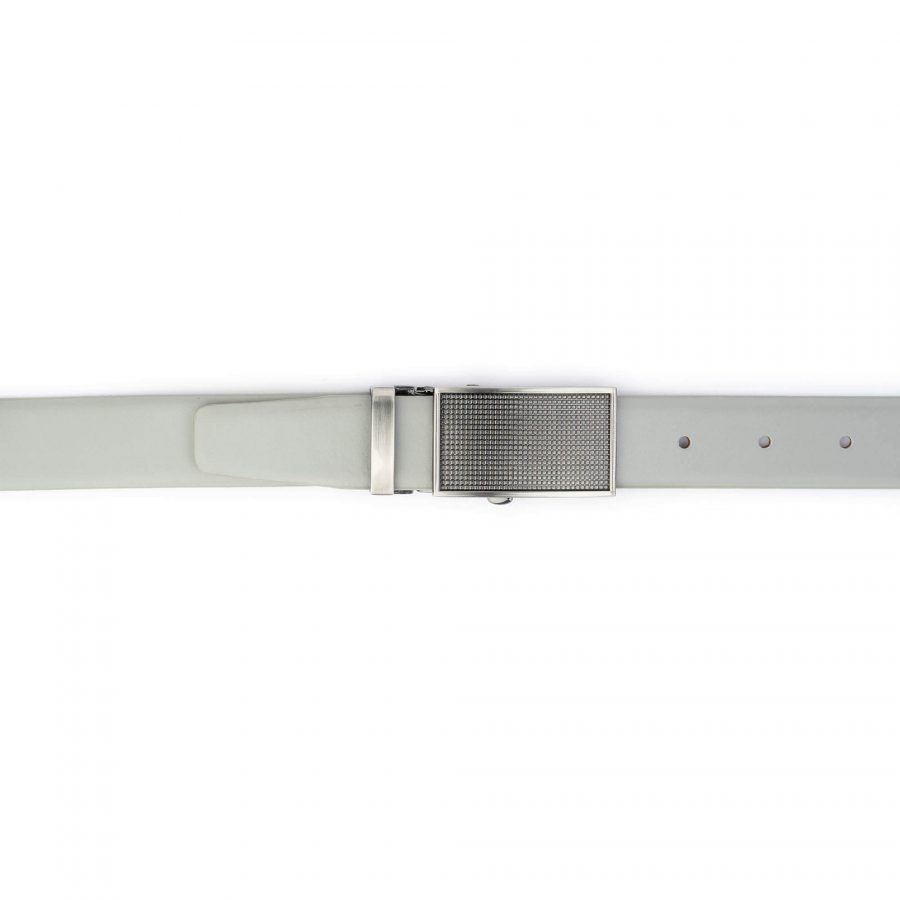 gray ratchet belt for women 3 0 cm genuine leather 3