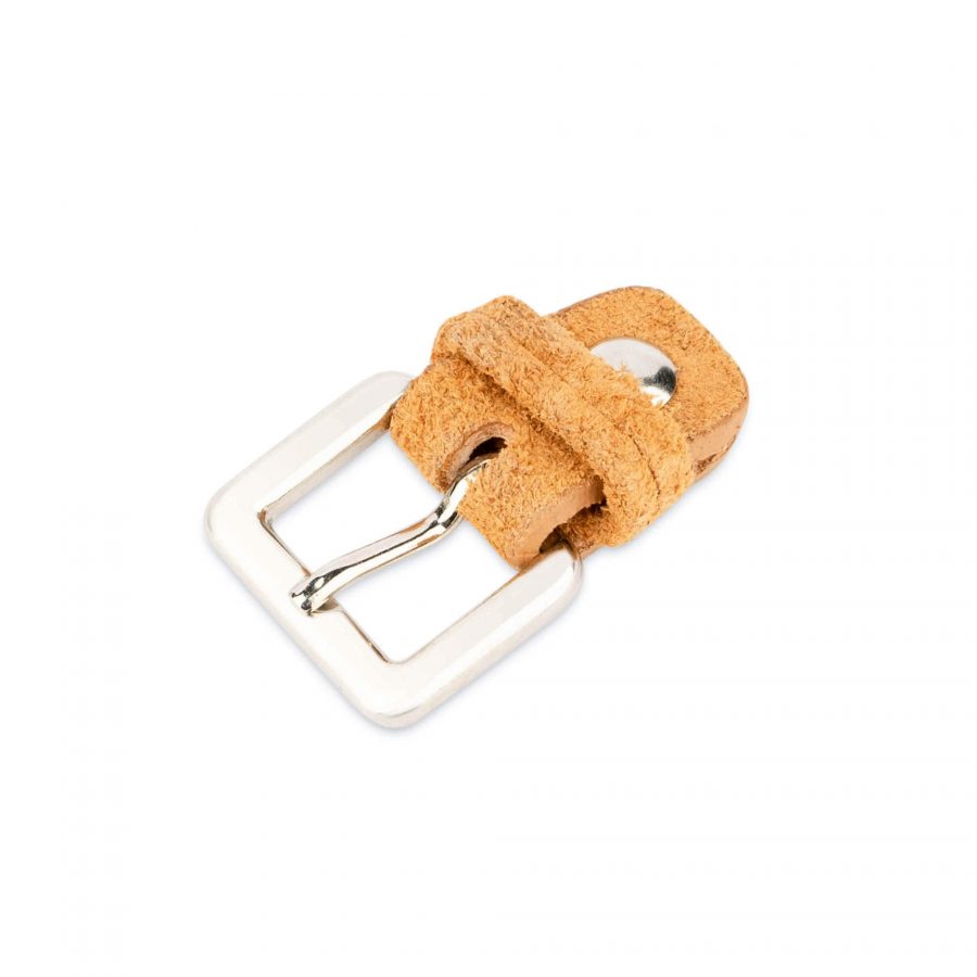 replacement belt buckle 20 mm camel suede 1