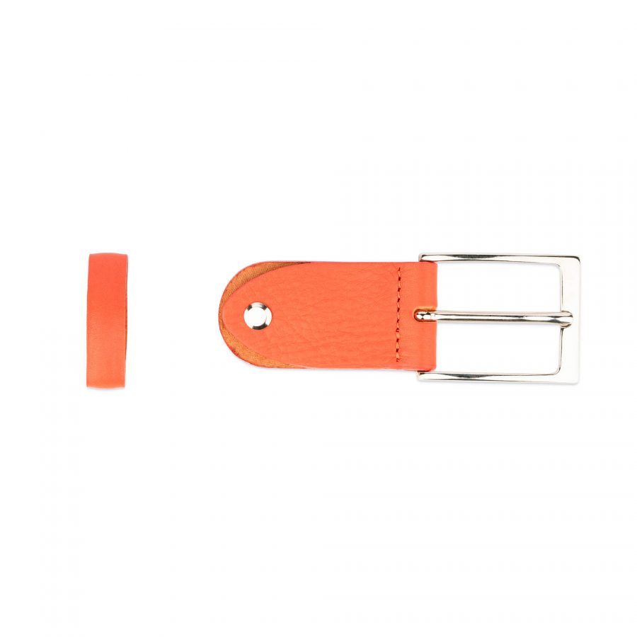 replacement belt buckle 35 mm orange soft silver 3