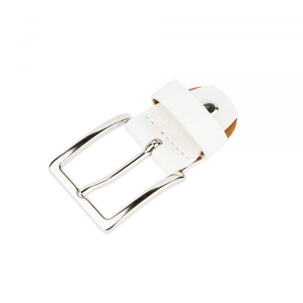 replacement belt buckle 35 mm white silver 1