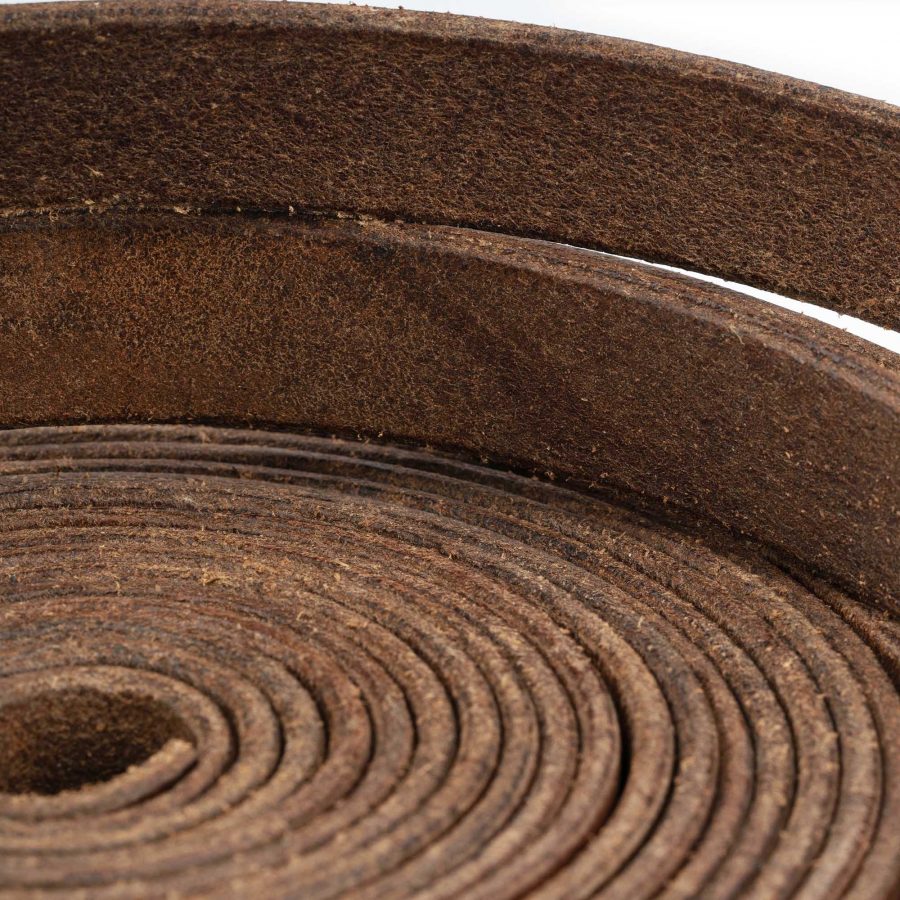 veg tan leather strip for belt 13 mm beige full grain 5